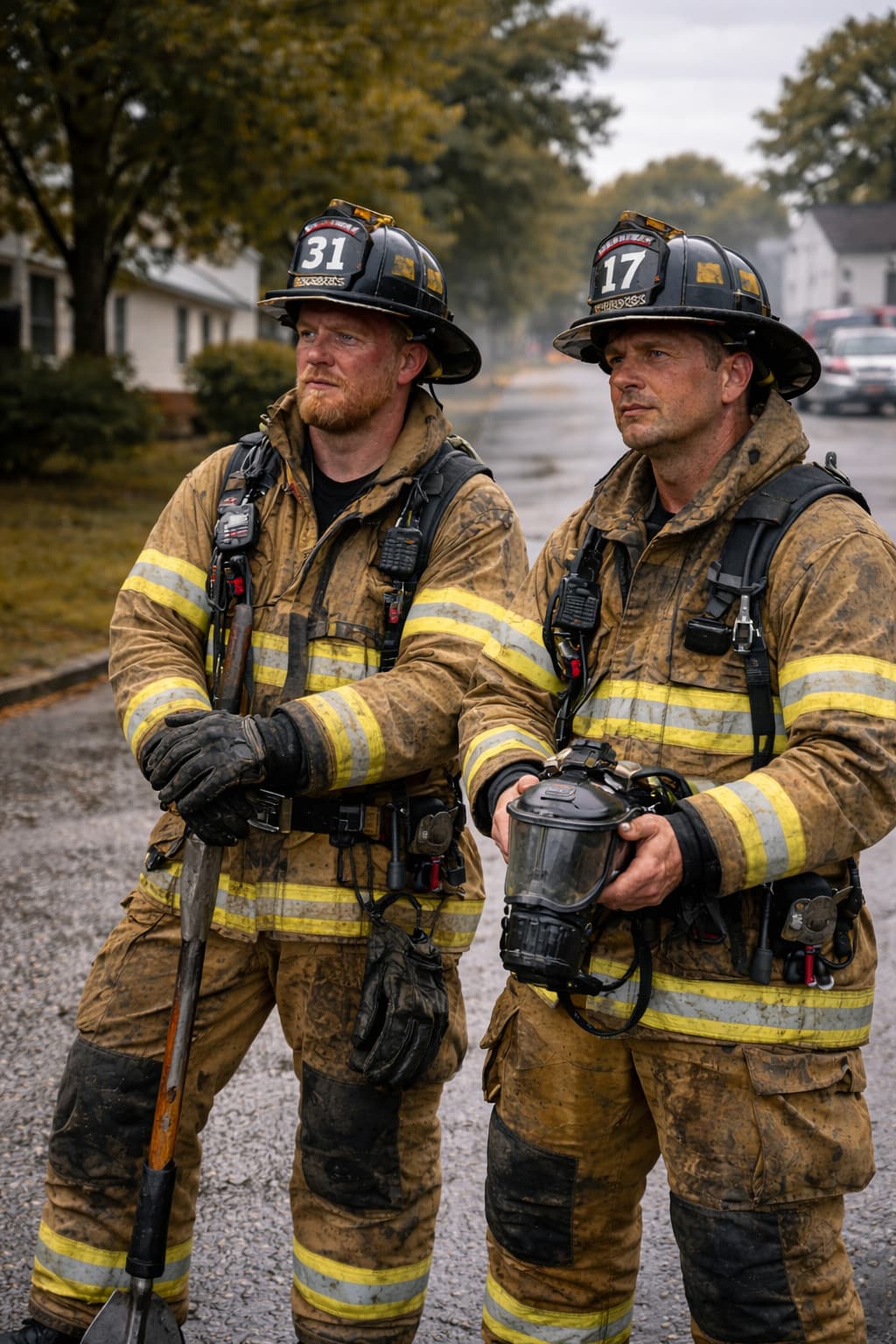 Firefighters in rehab sector